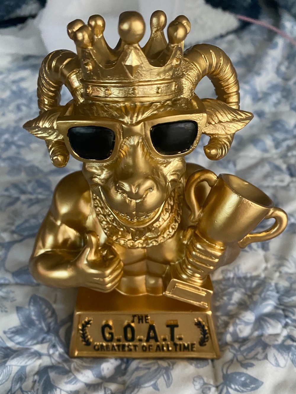 G.O.A.T. Statue Gold Color